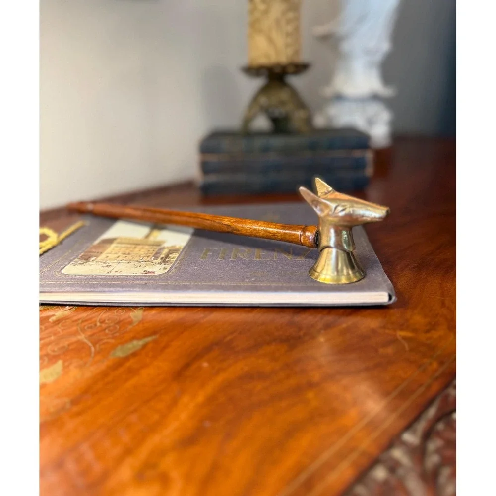 Vintage Brass Deer Candle Snuffer